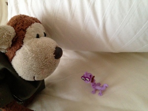 Aaargh it was a bug under his pillow!